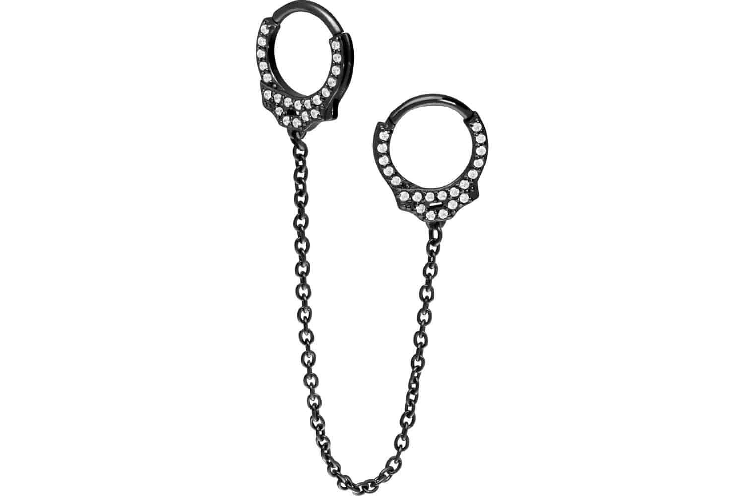 Chirurgenstahl Segmentring Clicker Piercing KRISTALLHANDSCHELLEN